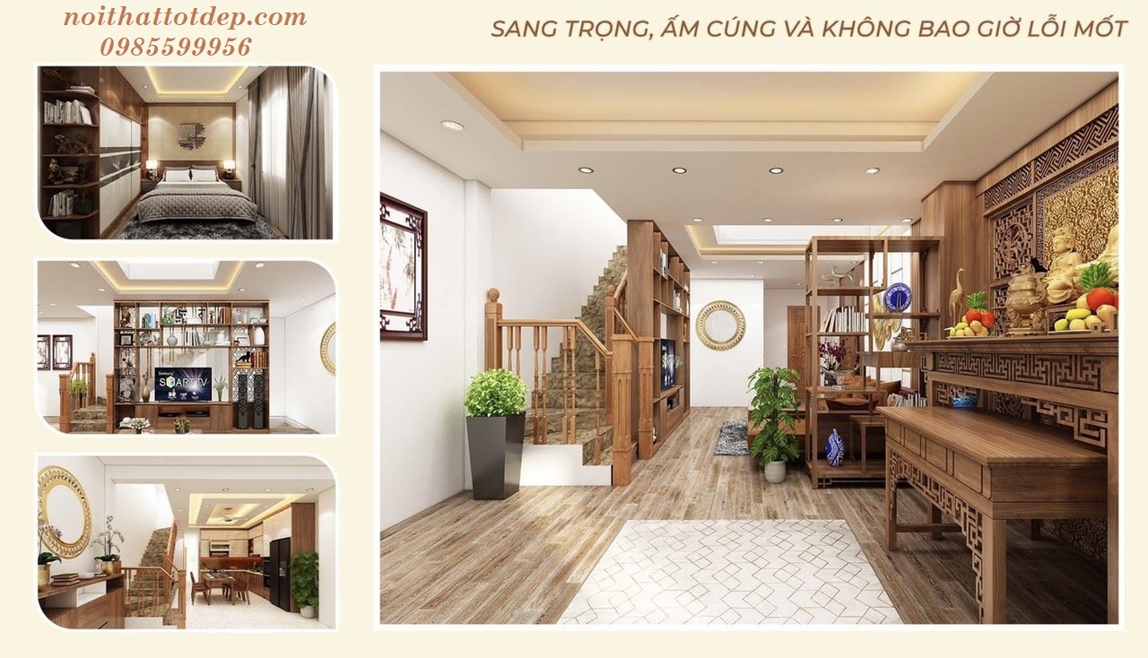 NỘI THẤT GỖ TRONG NHÀ Ở - SANG TRỌNG, ẤM CÚNG VÀ KHÔNG BAO GIỜ LỖI MỐT